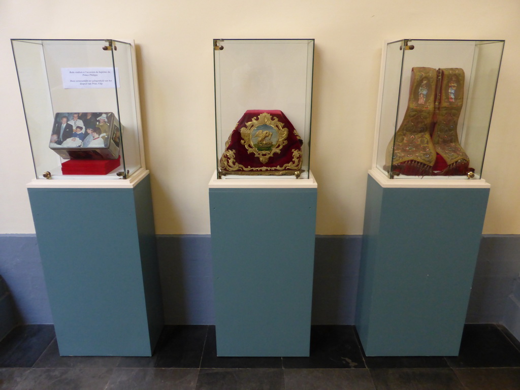 Items from the baptistry of Prince Philippe, at the Église Saint-Jacques-sur-Coudenberg church