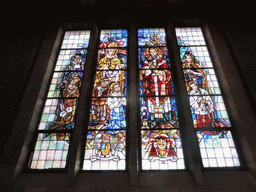 Stained glass windows in the Basilique du Sacré-Coeur de Bruxelles church