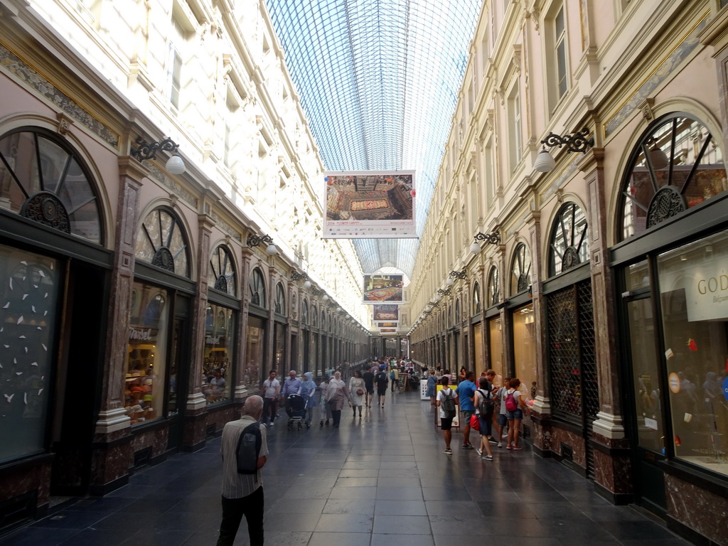 Interior of the Galeries Royales Saint-Hubert shopping arcade