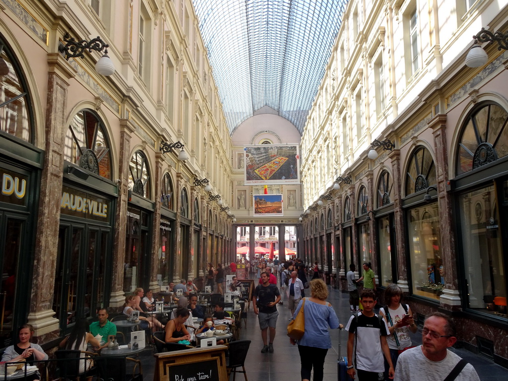 Interior of the Galeries Royales Saint-Hubert shopping arcade