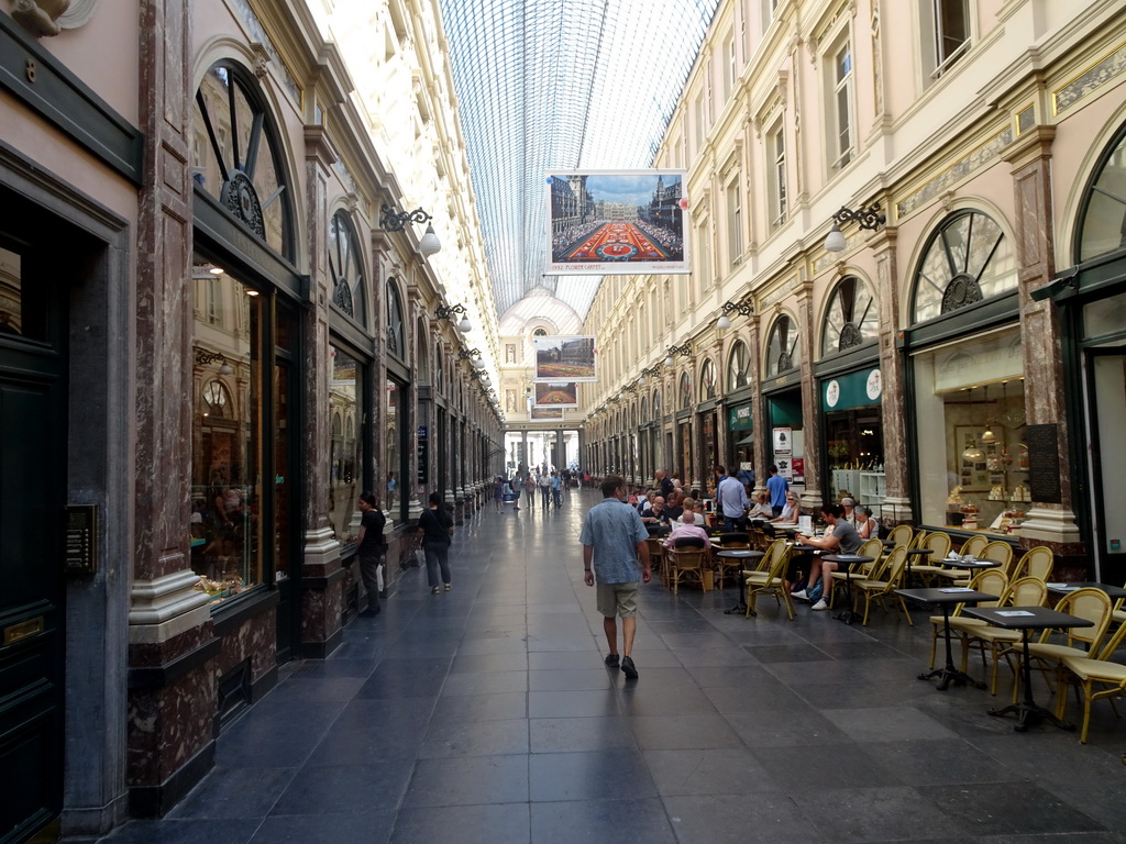 Interior of the Galeries Royales Saint-Hubert shopping arcade