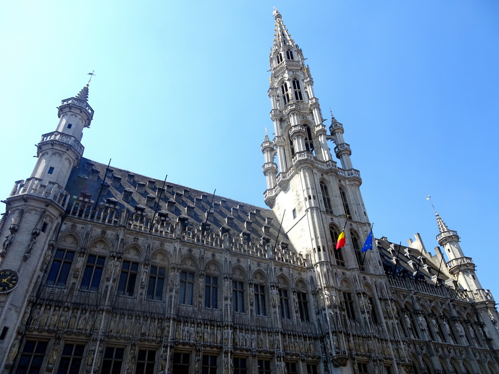 Facade of the Town Hall at the Grand Place square