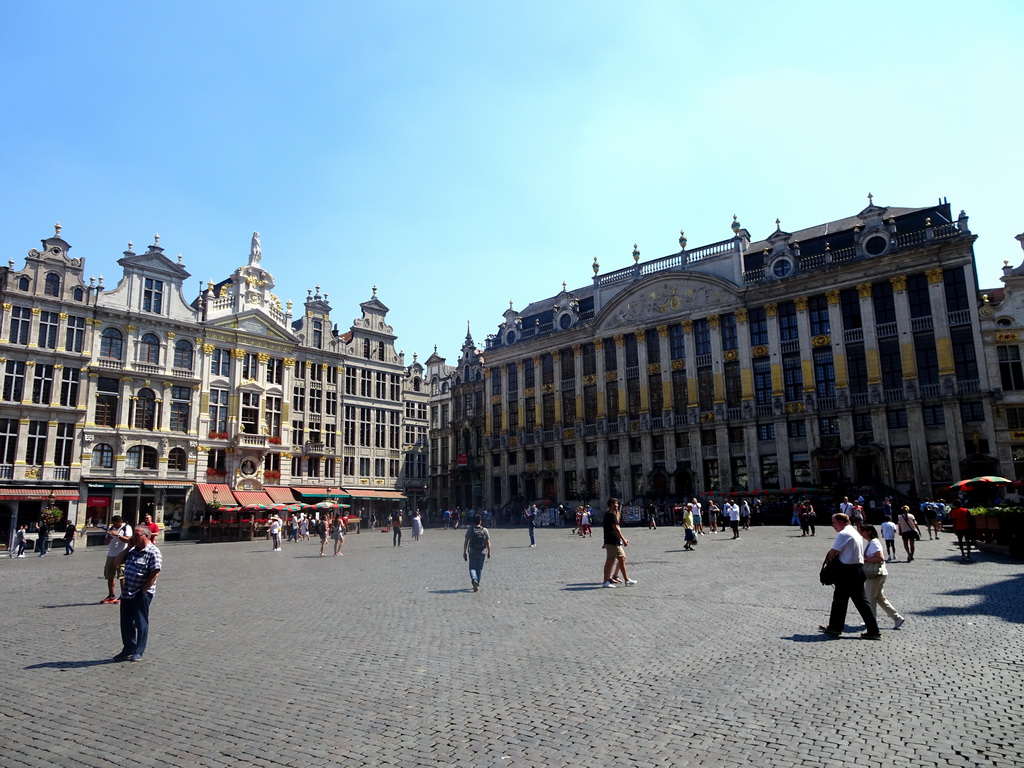 The east side of the Grand Place square with the Maison Grand-Place building and other buildings