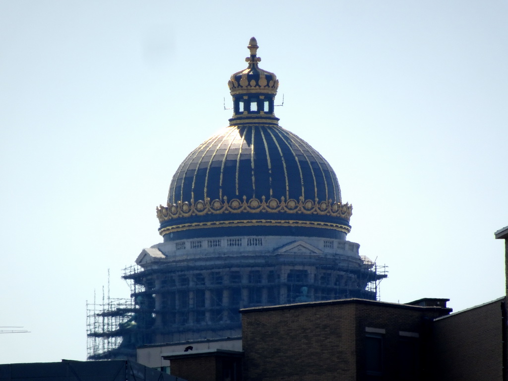 The dome of the Law Courts of Brussels, viewed from the Carrefour de l`Europe square