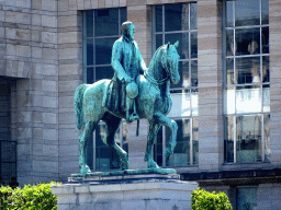 Equestrian statue of King Albert I at the Mont des Arts hill