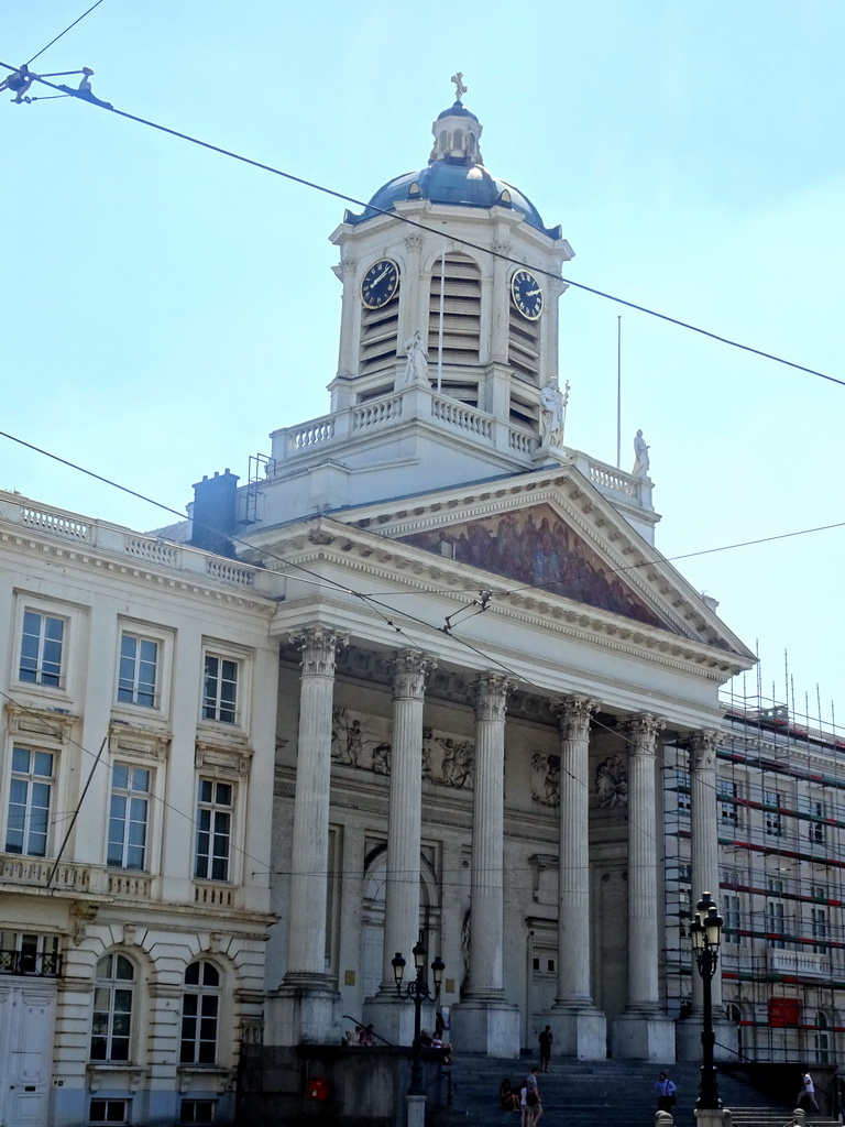 Front of the Saint Jacques-sur-Coudenberg church at the Place Royale square