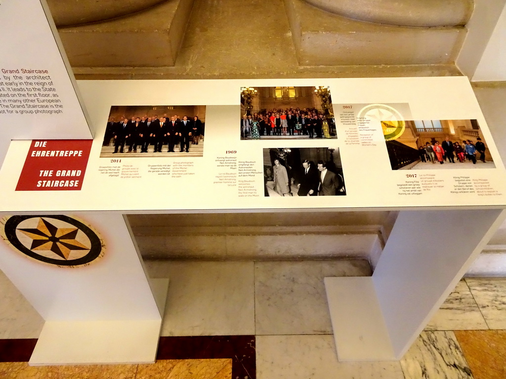 Information on the Grand Staircase of the Royal Palace of Brussels