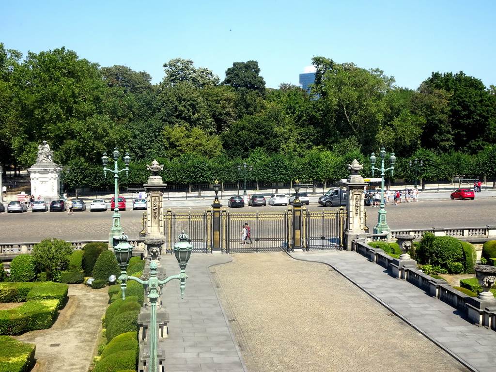 The Place des Palais square and the Brussels Park, viewed from the Small White Drawing Room of the Royal Palace of Brussels