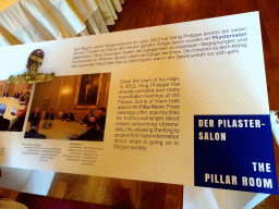 Information on the Pillar Room of the Royal Palace of Brussels