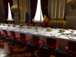 Banquet table at the Throne Room of the Royal Palace of Brussels