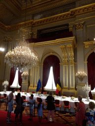 Banquet table at the Throne Room of the Royal Palace of Brussels