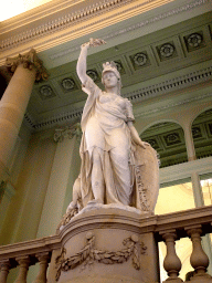 Statue of Minerva at the Grand Staircase of the Royal Palace of Brussels