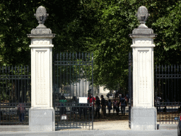 Gate to the Brussels Park at the Place des Palais square