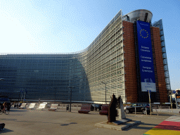 Front of the Berlaymont building of the European Commission at the Schuman Roundabout