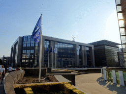 Front of the Justus Lipsius and Europa buildings of the European Commission at the Rue de la Loi street