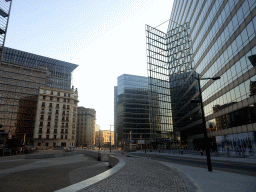 The Europa, Lex and Charlemagne buildings of the European Commission at the Rue de la Loi street, viewed from the Boulevard Charlemagne