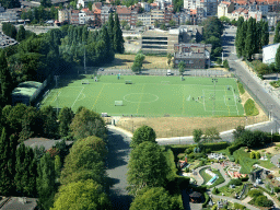Sports field at the southwest side of the Atomium, viewed from the top floor