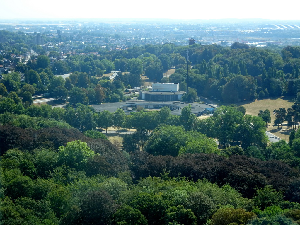 The American Theatre, the Laeken Park and the Chinese Pavillion, viewed from Level 7 of the Atomium