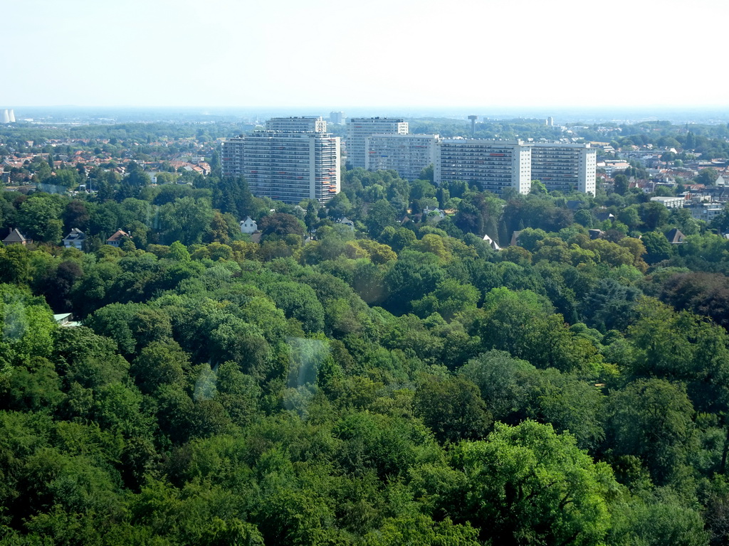 The Laeken Park and the Forum Quarter buildings, viewed from Level 7 of the Atomium