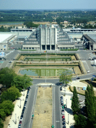 The Brussels Expo building, viewed from Level 7 of the Atomium
