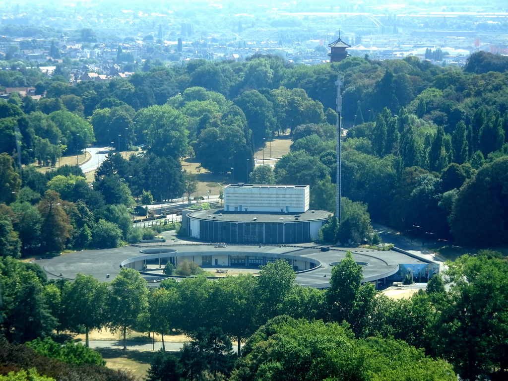 The American Theatre, the Laeken Park and the Chinese Pavillion, viewed from Level 7 of the Atomium