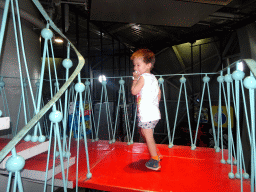 Max on the staircase from Level 1 to Level 2 of the Atomium