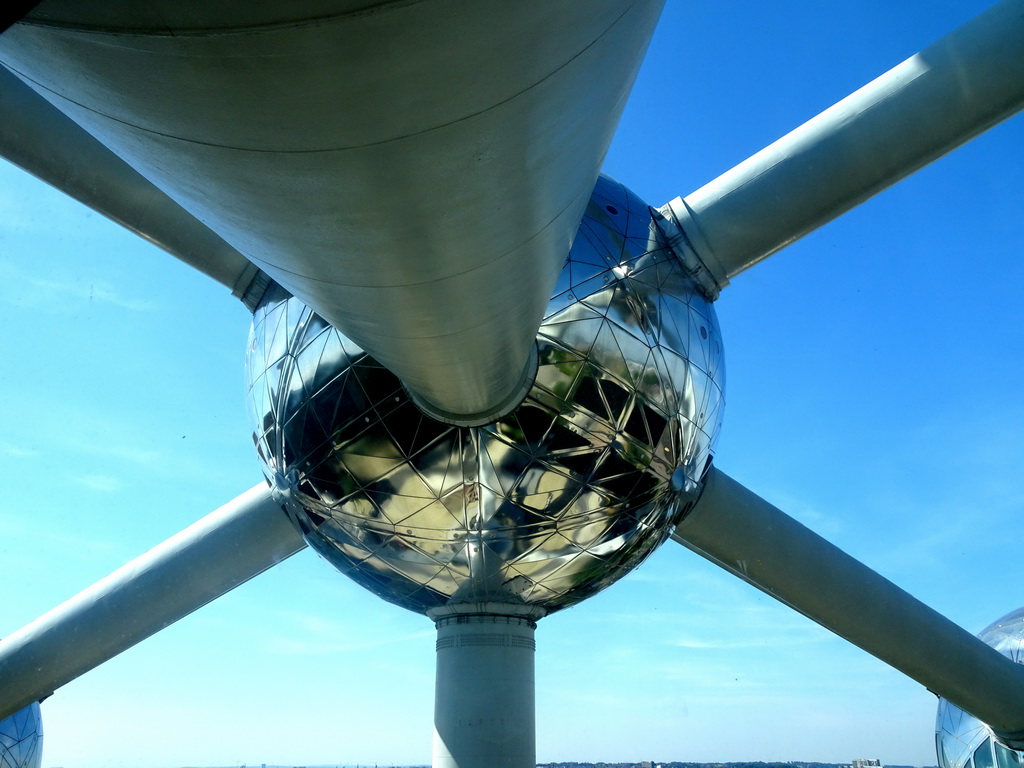 One of the spheres of the Atomium, viewed from Level 6