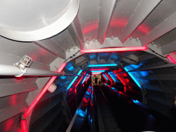 The escalator from Level 6 to Level 2 of the Atomium