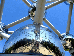 Spheres of the Atomium, viewed from just below