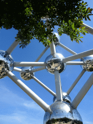 Spheres of the Atomium, viewed from just below