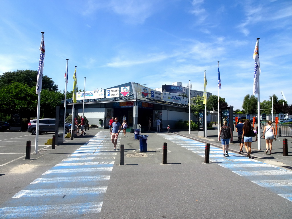 Entrance to the Bruparck pedestrian bridge