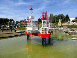 Scale model of a drilling platform at the Mini-Europe miniature park