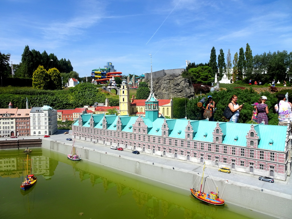 Scale model of the Børsen building of Copenhagen at the Denmark section of the Mini-Europe miniature park