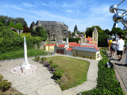 Scale models of the Monument of Freedom of Riga at the Latvia section and the University of Vilnius at the Lithuania section of the Mini-Europe miniature park
