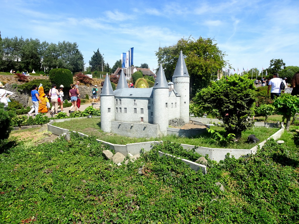 Scale model of the Castle of Vêves of Celles at the Belgium section of the Mini-Europe miniature park