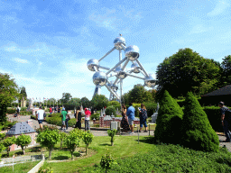 The east side of the Mini-Europe miniature park and the Atomium
