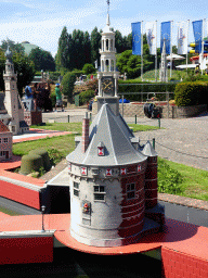 Scale model of the Hoofdtoren tower of Hoorn at the Netherlands section of the Mini-Europe miniature park