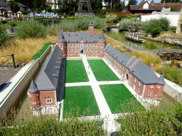 Scale model of the Alden Biesen Castle at the Belgium section of the Mini-Europe miniature park