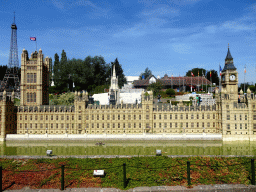Scale model of the Palace of Westminster of London at the United Kingdom section of the Mini-Europe miniature park