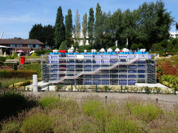 Scale model of the Centre Georges Pompidou of Paris at the France section of the Mini-Europe miniature park