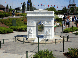Scale model of the Arc de Triomphe of Paris at the France section of the Mini-Europe miniature park