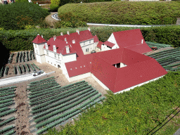 Scale model of the Clos Vougeot Castle at the France section of the Mini-Europe miniature park