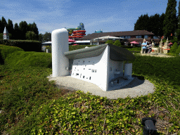 Scale model of the Notre Dame du Haut chapel of Ronchamp at the France section of the Mini-Europe miniature park