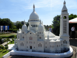 Scale model of the Basilique du Sacré-Coeur church of Paris at the France section of the Mini-Europe miniature park