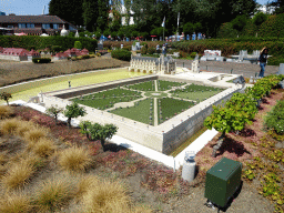 Scale model of the Château de Chenonceau castle at the France section of the Mini-Europe miniature park