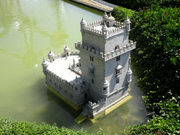 Scale model of the Torre de Belém tower of Lisbon at the Portugal section of the Mini-Europe miniature park