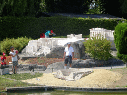 Scale models of the Acropolis of Athens at the Greece section and the Kourion Theatre at the Cyprus section of the Mini-Europe miniature park