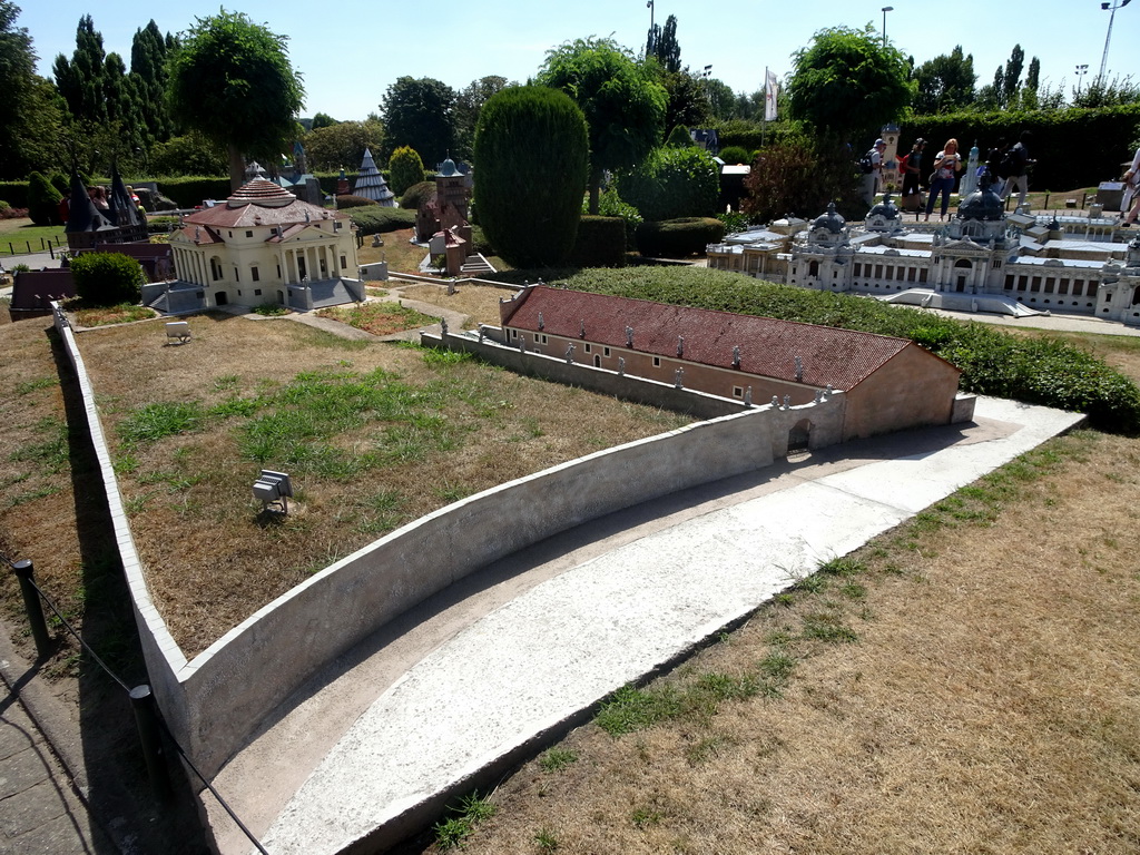 Scale model of the Villa Rotonda of Vicenza at the Italy section of the Mini-Europe miniature park