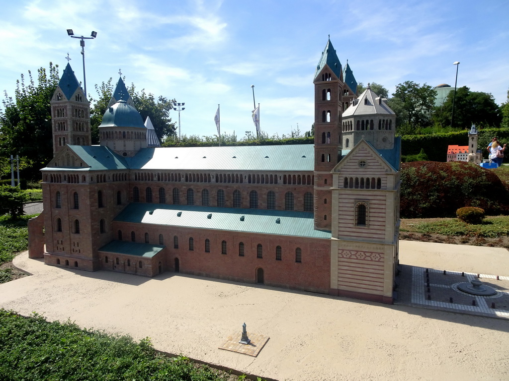 Scale model of the Spire Cathedral at the Germany section of the Mini-Europe miniature park