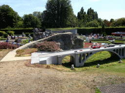 Scale model of the Pont Adolphe of Luxembourg City at the Luxembourg section of the Mini-Europe miniature park